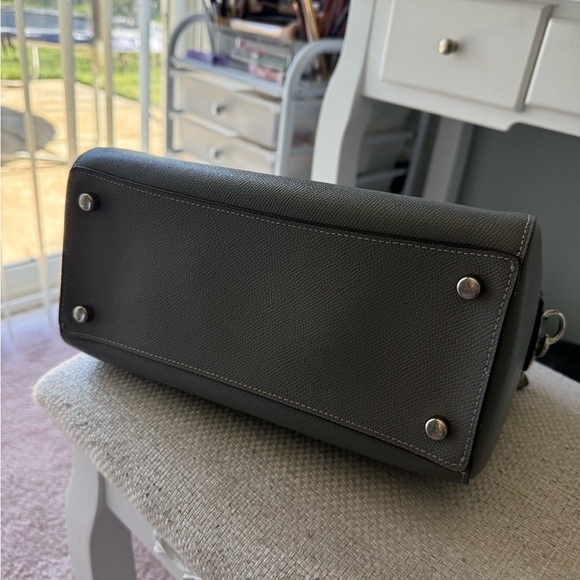 Coach Rowan Gray Leather Gray Bag - Picture 11 of 16